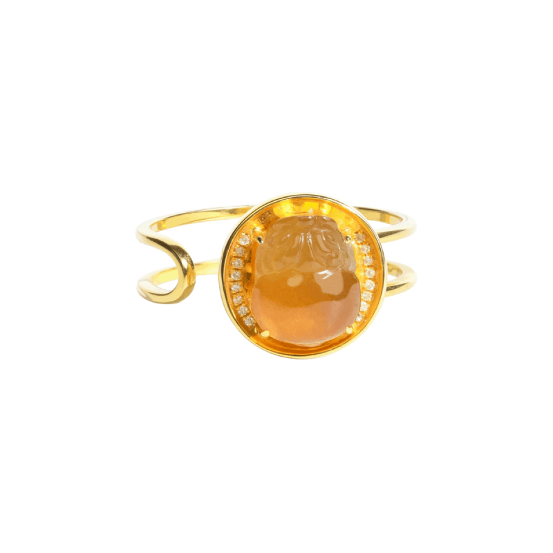 Yellow Jadeite Pixiu Ring